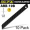 OLFA Blades Excel Black 10/pk Carded Ultra Sharp 9mm